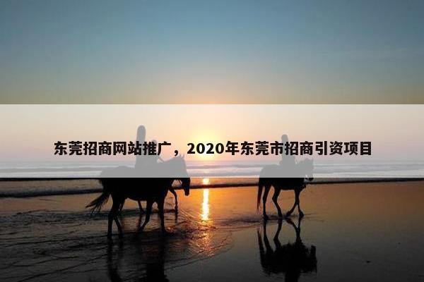 东莞招商网站推广，2020年东莞市招商引资项目